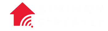 binimoycybernet logo Red and white